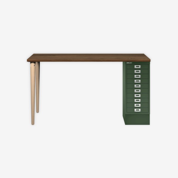 Bisley Home MultiDesk NW623 nussbaum/olivgrün