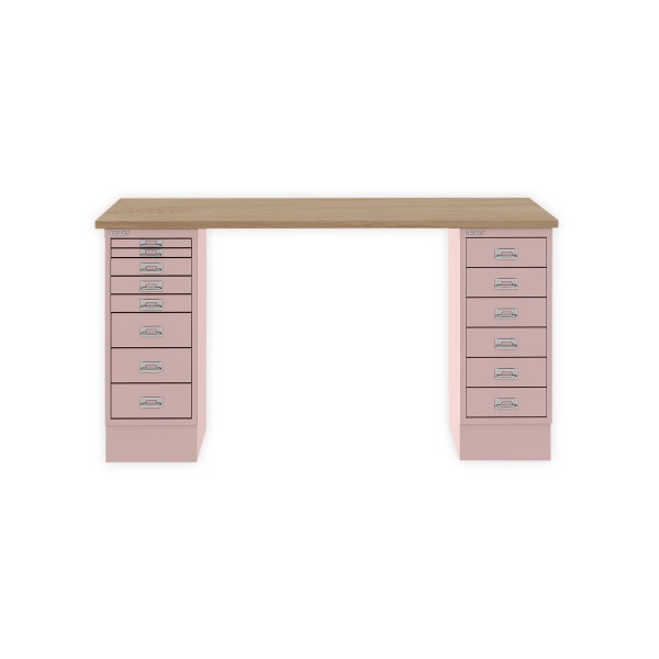 Bisley Home MultiDesk 018620 natürliche Eiche/pastellpink