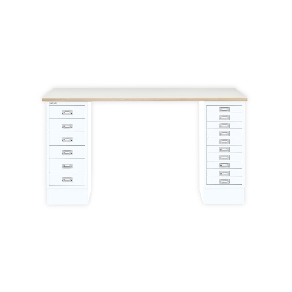 Bisley Home MultiDesk PW696 plywood/verkehrsweiß