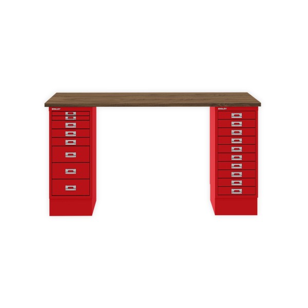 Bisley Home MultiDesk NW670 nussbaum/kardinalrot