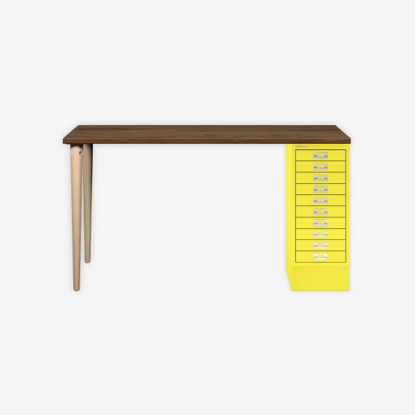 Bisley Home MultiDesk NW641 nussbaum/zinkgelb