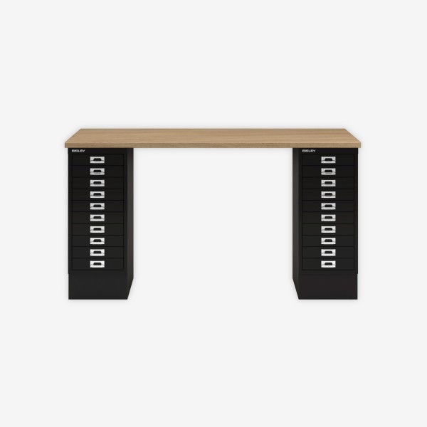 Bisley Home MultiDesk 018633 natürliche Eiche/schwarz