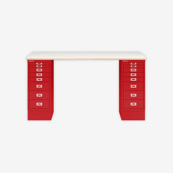 Bisley Home MultiDesk PW670 plywood/kardinalrot
