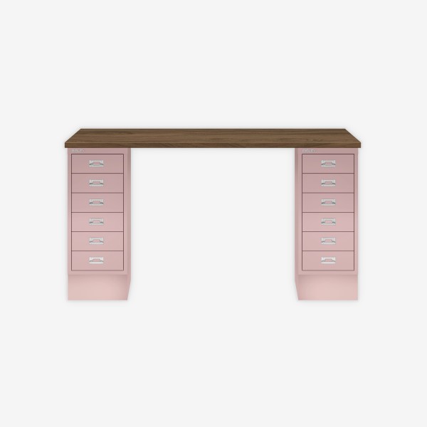 Bisley Home MultiDesk NW620 nussbaum/pastellpink