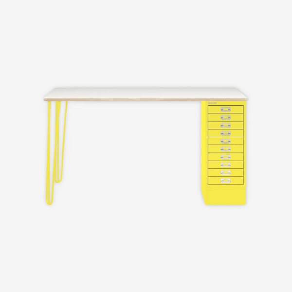 Bisley Home MultiDesk PW641 plywood/zinkgelb