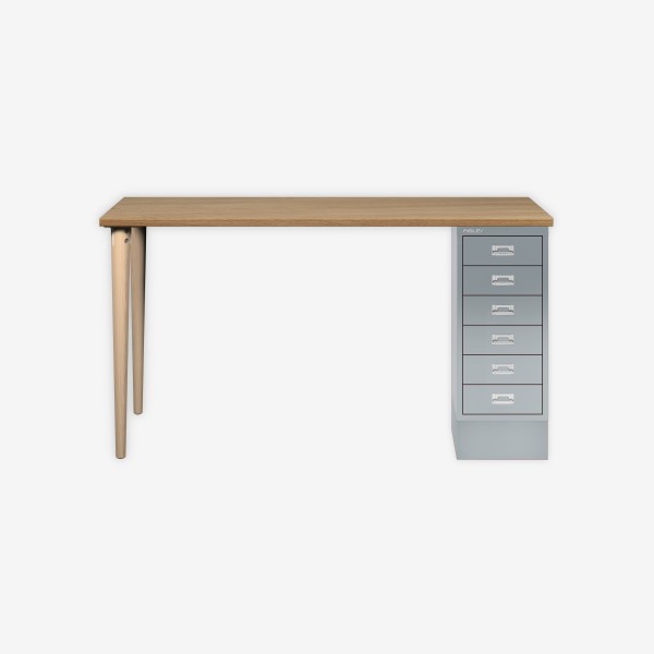 Bisley Home MultiDesk 018645 natürliche Eiche/lichtgrau