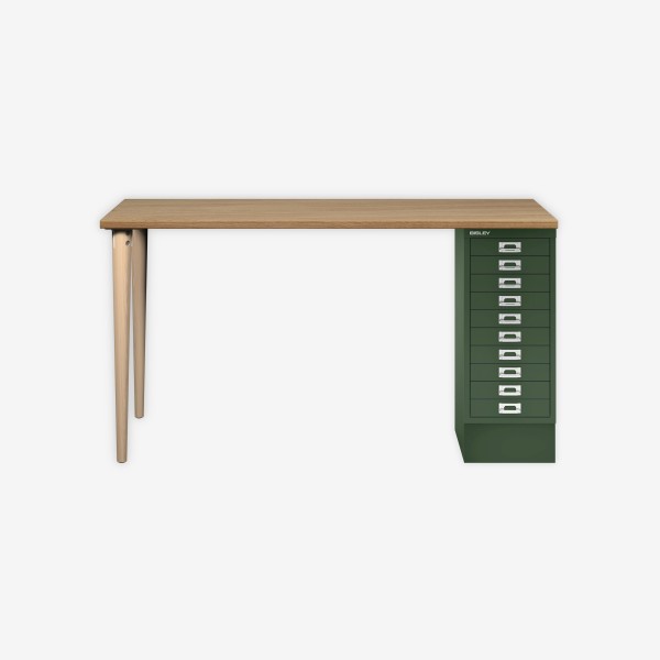 Bisley Home MultiDesk 018623 natürliche Eiche/olivgrün