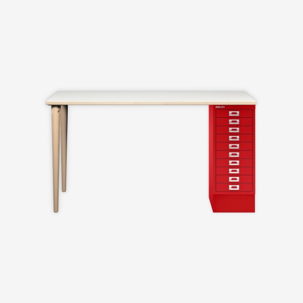 Bisley Home MultiDesk PW670 plywood/kardinalrot