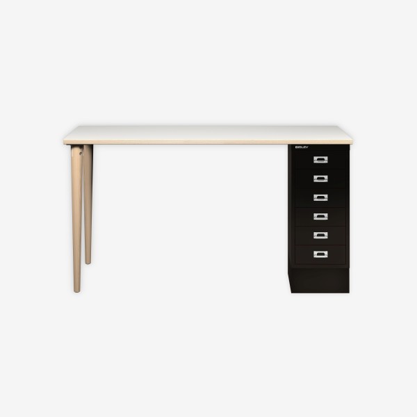 Bisley Home MultiDesk PW633 plywood/schwarz