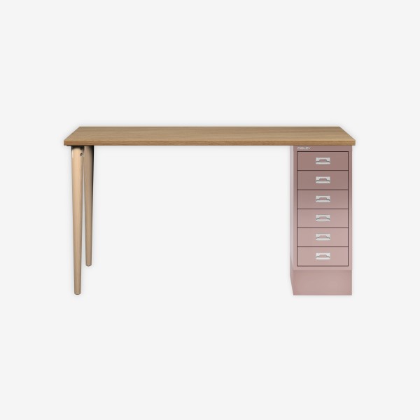 Bisley Home MultiDesk 018620 natürliche Eiche/pastellpink