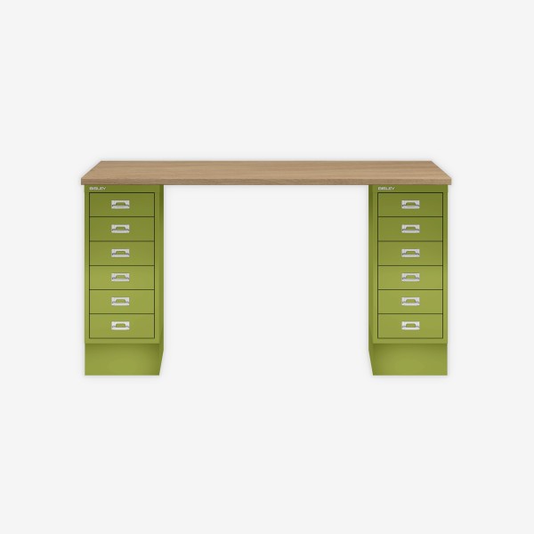 Bisley Home MultiDesk 018604 natürliche Eiche/grün