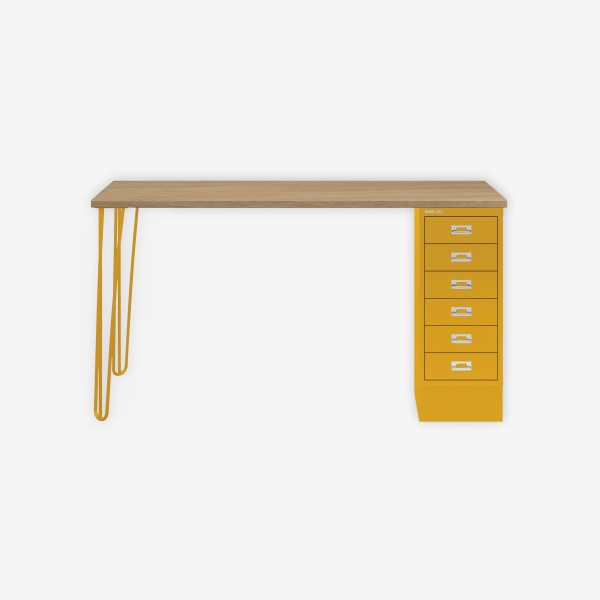 Bisley Home MultiDesk 018642 natürliche Eiche/sunflower