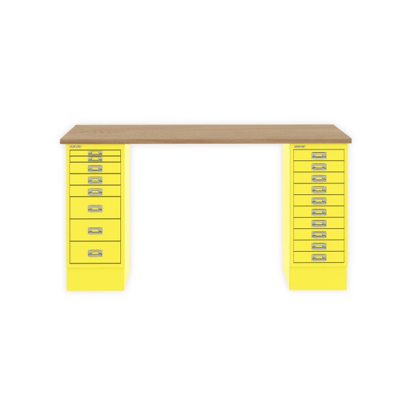Bisley Home MultiDesk 018641 natürliche Eiche/zinkgelb