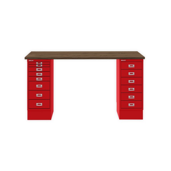 Bisley Home MultiDesk NW670 nussbaum/kardinalrot