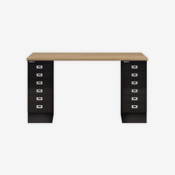Bisley Home MultiDesk 018633 natürliche Eiche/schwarz