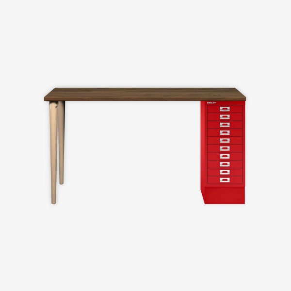 Bisley Home MultiDesk NW670 nussbaum/kardinalrot
