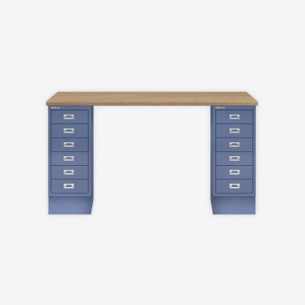 Bisley Home MultiDesk 018605 natürliche Eiche/blau