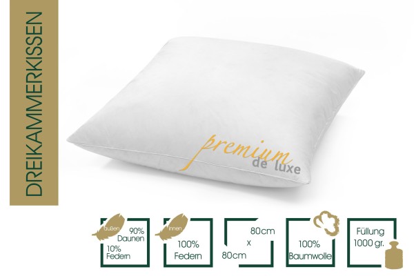 HANSKRUCHEN Daunenkissen Premium de Luxe