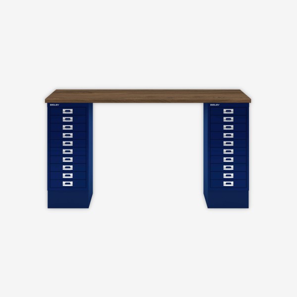Bisley Home MultiDesk NW639 nussbaum/oxfordblau