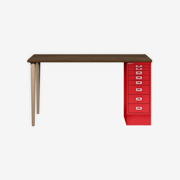 Bisley Home MultiDesk NW670 nussbaum/kardinalrot