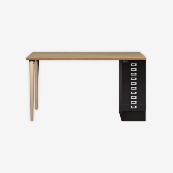 Bisley Home MultiDesk 018633 natürliche Eiche/schwarz
