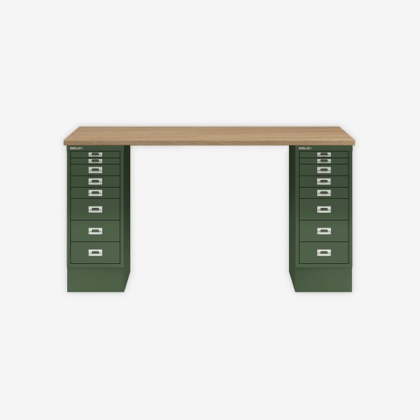 Bisley Home MultiDesk 018623 natürliche Eiche/olivgrün