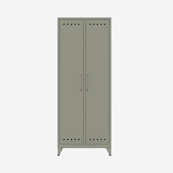 Bisley Fern Maxi Kleiderschrank mit Kleiderstange lichtgrau