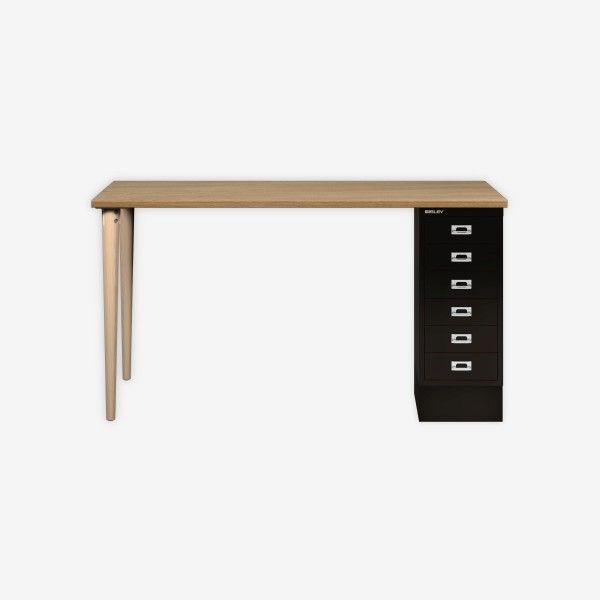 Bisley Home MultiDesk 018633 natürliche Eiche/schwarz