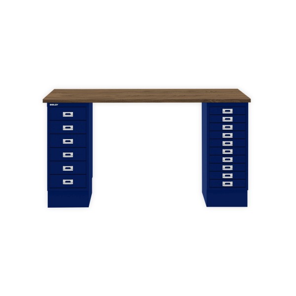 Bisley Home MultiDesk NW639 nussbaum/oxfordblau