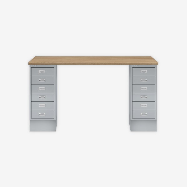 Bisley Home MultiDesk 018355 natürliche Eiche/silber