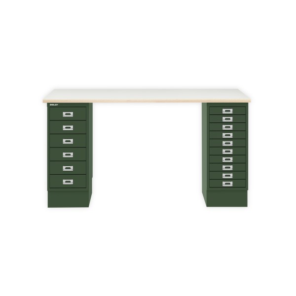 Bisley Home MultiDesk PW623 plywood/olivgrün