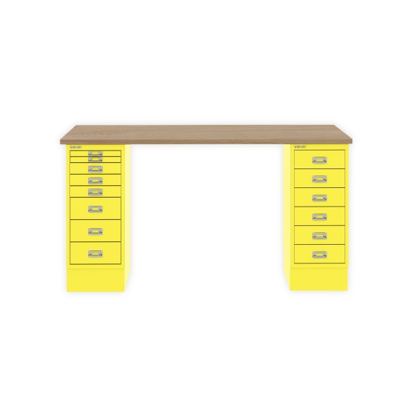 Bisley Home MultiDesk 018641 natürliche Eiche/zinkgelb