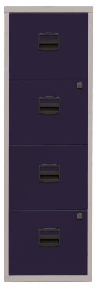 Bisley Home Schubladenschrank PFA | Home Filer 505 Korpus lichtgrau, Fronten oxfordblau
