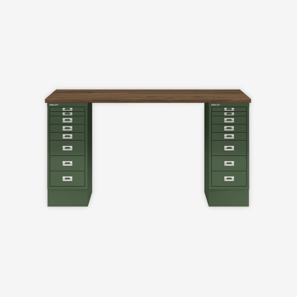 Bisley Home MultiDesk NW623 nussbaum/olivgrün