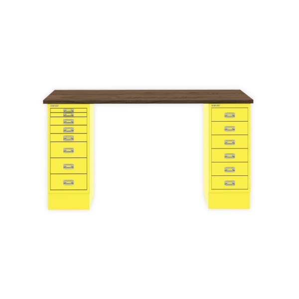 Bisley Home MultiDesk NW641 nussbaum/zinkgelb