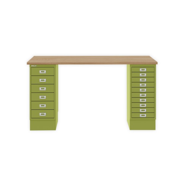 Bisley Home MultiDesk 018604 natürliche Eiche/grün