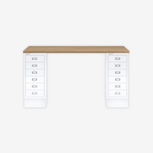 Bisley Home MultiDesk 018696 natürliche Eiche/verkehrsweiß