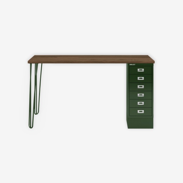 Bisley Home MultiDesk NW623 nussbaum/olivgrün