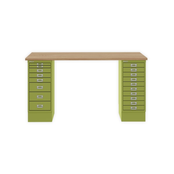 Bisley Home MultiDesk 018604 natürliche Eiche/grün