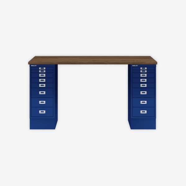 Bisley Home MultiDesk NW639 nussbaum/oxfordblau