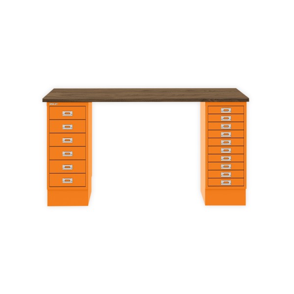 Bisley Home MultiDesk NW603 nussbaum/orange