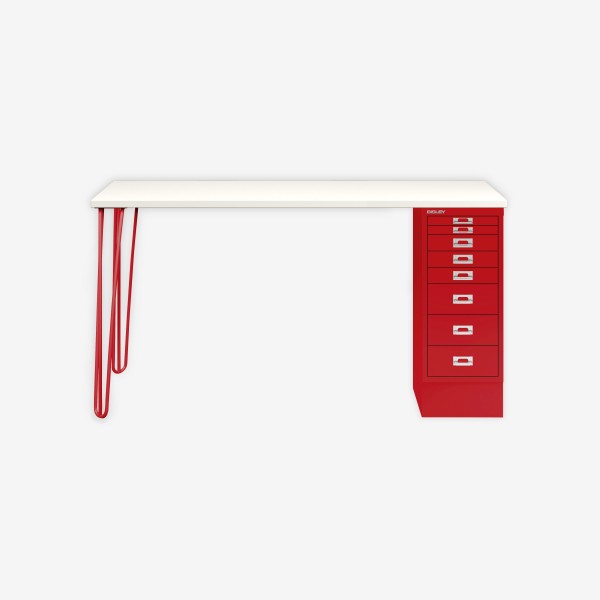 Bisley Home MultiDesk 005670 weiß/kardinalrot
