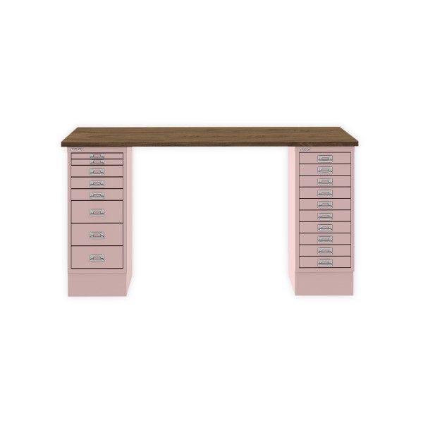Bisley Home MultiDesk NW620 nussbaum/pastellpink