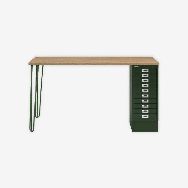Bisley Home MultiDesk 018623 natürliche Eiche/olivgrün