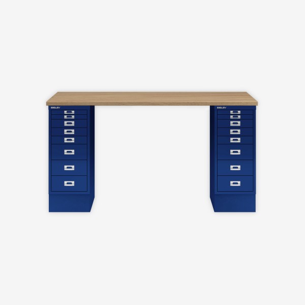 Bisley Home MultiDesk 018639 natürliche Eiche/oxfordblau