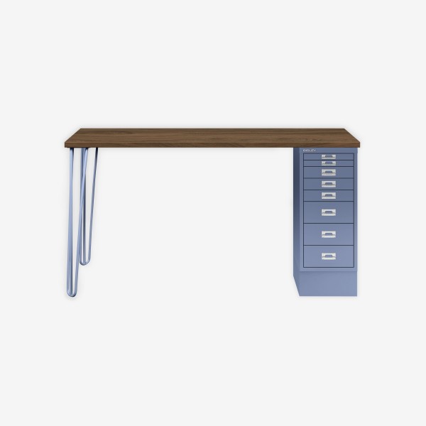 Bisley Home MultiDesk NW605 nussbaum/blau