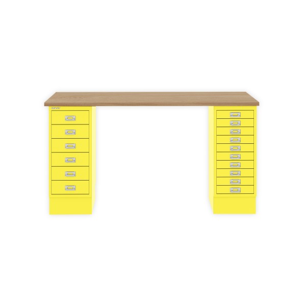 Bisley Home MultiDesk 018641 natürliche Eiche/zinkgelb