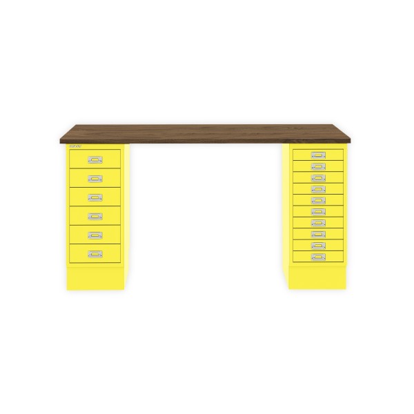 Bisley Home MultiDesk NW641 nussbaum/zinkgelb