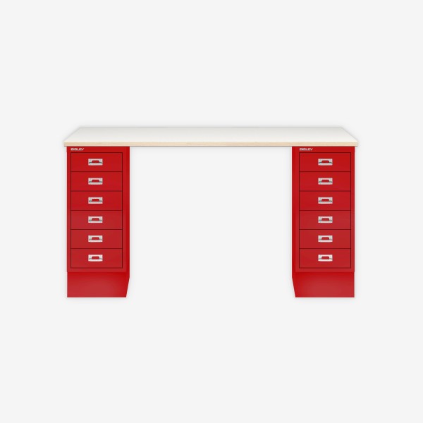 Bisley Home MultiDesk PW670 plywood/kardinalrot