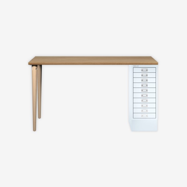 Bisley Home MultiDesk 018696 natürliche Eiche/verkehrsweiß